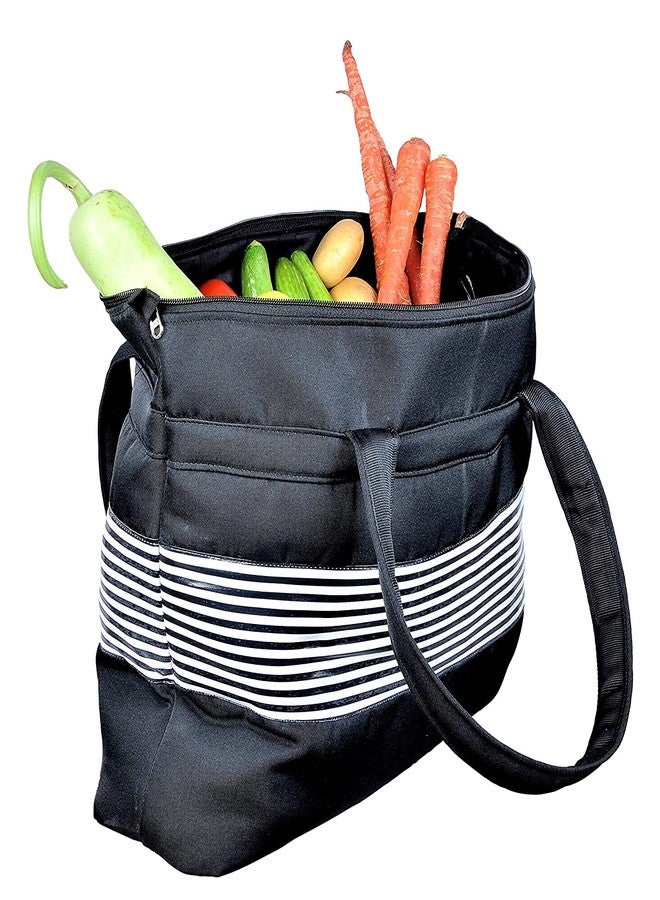 Luxansa حقائب تسوق متعددة الأغراض قابلة لإعادة الاستخدام من لوكسانسا، مصنوعة من القطن، حقيبة كتف، حقيبة خضراوات، حقيبة تسوق، حقيبة يد، حقيبة يد بمقبض، حقيبة جامعية للبنات، صديقة للبيئة بتصاميم أنيقة مطبوعة، قماش مقاوم للماء، بطانة داخلية من البوليستر، تصميم مزدوج الجوانب، مناسبة للسفر والشاطئ، للنساء - Image 2